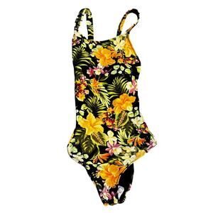 Hurley Tropical Floral One Piece Swimsuit NWT Medium UPF 50+